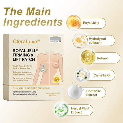 Official Online Offer | CleraLuxe® 💎 ROYAL JELLY FIRMING & LIFT PATCH - Safe to use during breastfeeding – suitable for concerns such as underdeveloped breasts, sagging, flatness, skin creasing, and nipple pigmentation.