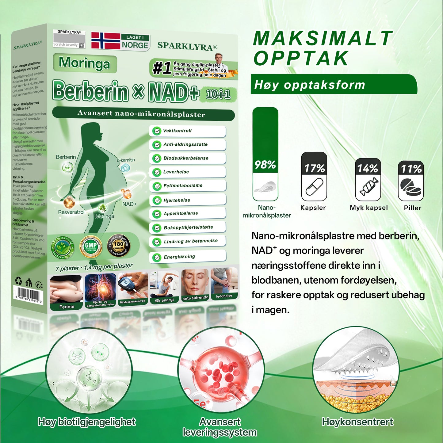 𝐀𝐧𝐛𝐞𝐟𝐚𝐥𝐭 𝐚𝐯 𝐥𝐞𝐠𝐞𝐫 |𝗦𝗣𝐀𝐑𝐊𝐋𝗬𝗥𝗔® 𝙈𝙤𝙧𝙞𝒏𝒈𝒂 · 𝑩𝒆𝒓𝒃𝙚𝙧𝙞𝙣 × 𝙉𝗔𝗗⁺ 𝟭𝟬-𝗶-1 𝒂𝒗𝒂𝒏𝒔𝒆𝒓𝒕 𝒏𝒂𝒏𝗼-𝗺𝗶𝗸𝗿𝗼𝗻å𝗹𝒑𝒍𝒂𝒔𝒕𝒆𝒓 (𝑩𝒂𝒓𝒆 é𝒏 𝒈𝒂𝒏𝒈 𝒅𝒂𝒈𝒍𝒊𝒈, 𝒔𝒚𝒏𝒍𝒊𝒈𝒆 𝒆𝒏𝒅𝒓𝒊𝒏𝒈𝒆𝒓 𝒊𝒏𝒏𝒆𝒏 7 𝒅𝒂𝒈𝒆𝒓) 𝑭𝒐𝒓 𝒇𝒆𝒅𝐦𝐞, 𝐥ø𝐬 𝐡𝐮𝐦𝐞, 𝐥ø𝐬 𝐡𝐮𝗱, 𝗱𝗶𝗮𝗯𝗲𝘁𝗲𝘀, 𝘀ø𝘃𝗻𝗮𝗽𝗻é, 𝗹𝗲𝗱𝗱𝗽𝗿𝗼𝗯𝗹𝗲𝗺𝗲𝗿 𝗼𝗴 𝗺𝗲𝗿