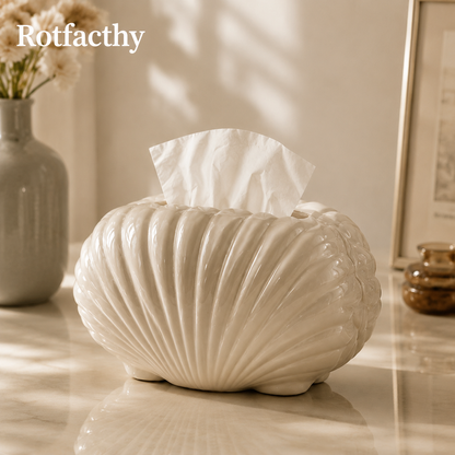 Rotfacthy Seashell Sculptural Tissue Box Product Overview