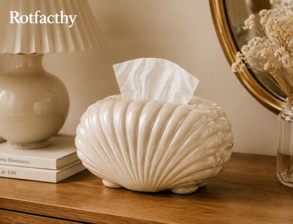 Rotfacthy Seashell Sculptural Tissue Box Product Overview