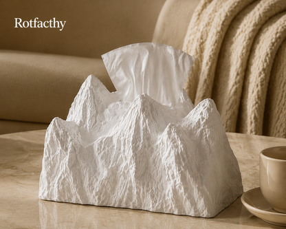Rotfacthy Mountain Peak Sculptural Tissue Box